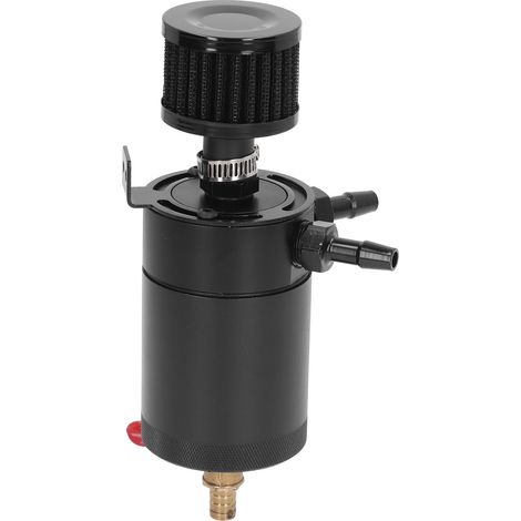 Séparateur d'huile noir écologique, réservoir collecteur d'huile haute efficacité pour voitures, kit universel de filtration air-huile (1/5)
