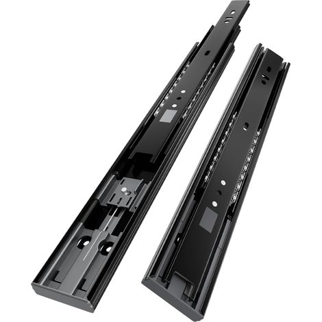 Glissiere tiroir amortisseur 500 mm rail coulissant latéral coulisse tiroir sortie totale glissières bille placard cuisine 45 kg 1 2 (1/4)