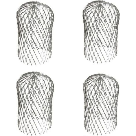 Filtres de Gouttière en Aluminium Grille Protection Gouttiere Protège-gouttières en Métal Protection Gouttiere Feuilles pour Maison, Avant-toit, Fossé, Égout 4 Pièces-Crezuo