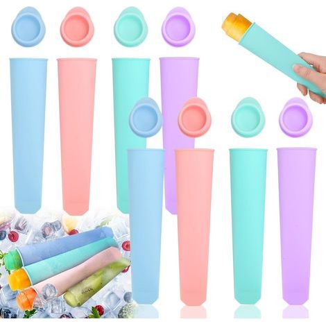 8-Piece Silicone Ice Pop Mold Set (1/5)
