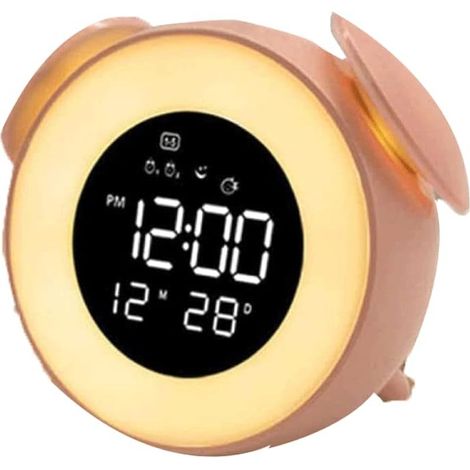 Réveil Horloge de Chevet Musique LED Ambiance Lumière Numérique (1/5)