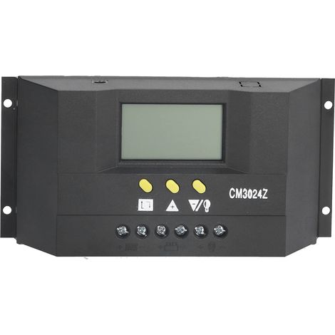 Solarladeregler, 12V/24V CM3024Z 30A Solarmodul-Laderegler, Solarladeregler, einstellbarer Photovoltaik-Laderegler für die meisten Arten von MIL-Reglern