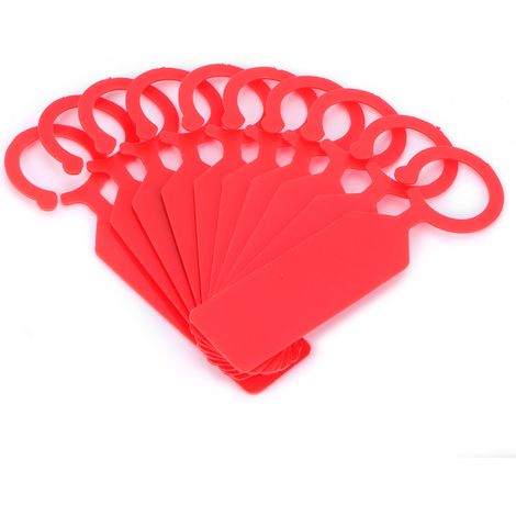 100 Étiquettes de jardin suspendues pour plantes, marqueurs de fleurs rouges 11x2.4cm, accessoires de jardinage (1/5)