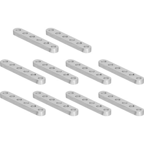 Équerres plates de fixation en aluminium 4x8mm, lot de 10 pièces, supports droits de connexion pour robotique et équipements d'ingénierie 3102-0006-0048 (1/5)