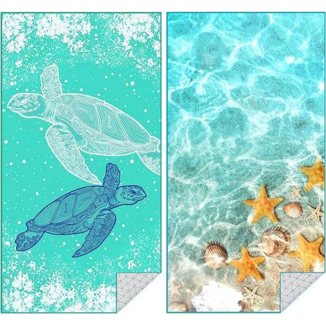 XXL-Mikrofaser-Strandtuch, großes Handtuchset für Herren, sandabweisendes Bade-/Poolhandtuch, 180 x 80 cm, schnelltrocknend, Sport-/Urlaubsaccessoire, Reiseutensil für Damen und Mädchen (1/5)