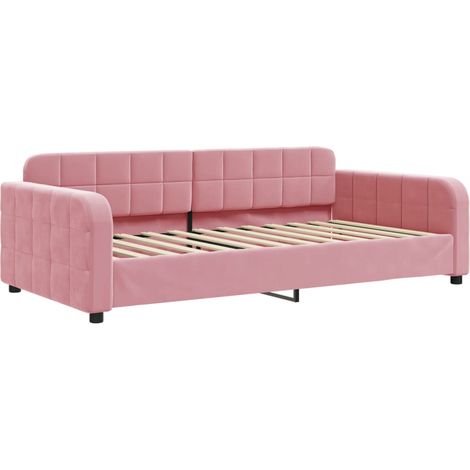 Maison Exclusive - Letto da Giorno Rosa 90x200 cm in Velluto (1/5)
