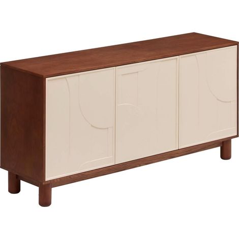 Buffet 3 Portes Design "Jilani" 150cm Marron (1/5)