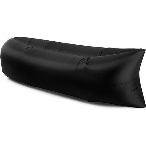 GARRYFIZH Canapé gonflable pliable et étanche, anti-fuites, idéal pour les voyages et le camping (noir)