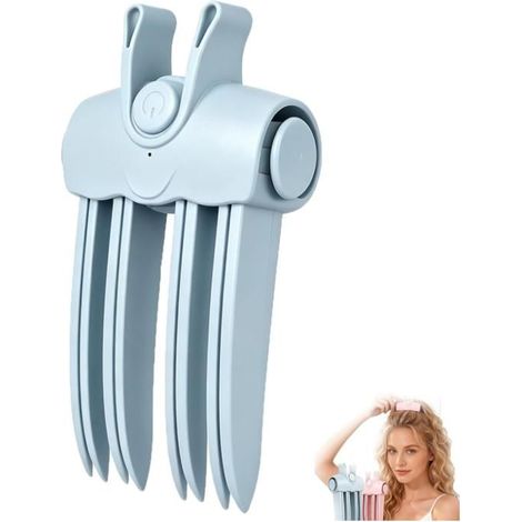 Pinces chauffantes sans fil rechargeables pour cheveux fins,Volumateur de racines pour racines plates, chauffage rapide, 2 réglages (1/5)