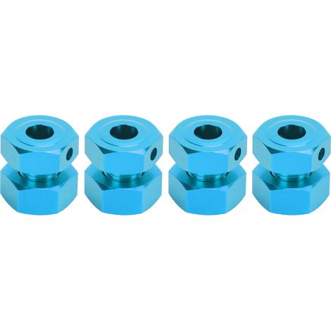 4 Pièces Adaptateur Hexagonal 17mm en Alliage d'Aluminium pour Roue de Camion JLB 1/10 Série, Bleu (1/5)
