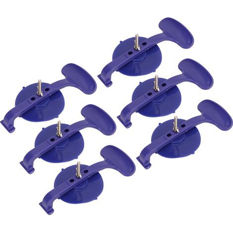 Lot de 6 pinces à ventouse, ventouses puissantes pour verre, outil de collage pour pare-brise, usage auto et domestique (1/5)
