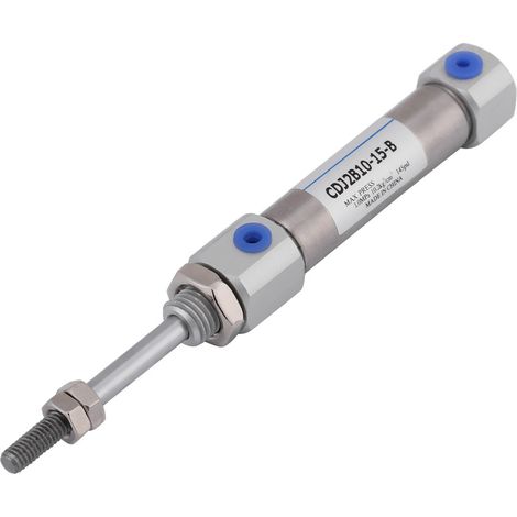 1 mini vérin pneumatique double effet en acier inoxydable, course de 15 mm/0,6 pouce, pression max. 1 MPa (1/5)