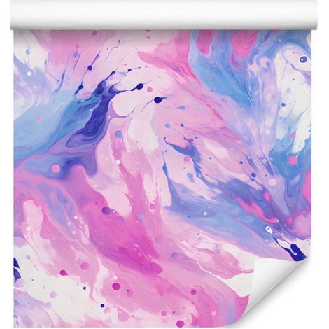 Papier peint rose, violet, encre, lavande et rose poudré 50x1000 cm (1/5)