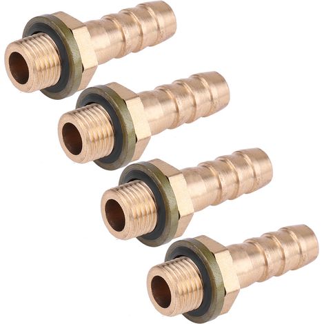 4 Pièces Adaptateur de Refroidisseur d'Huile Moto Système Refroidi à l'Huile Vis Creuse M8 Raccord M10 x 1,0 mm (1/5)