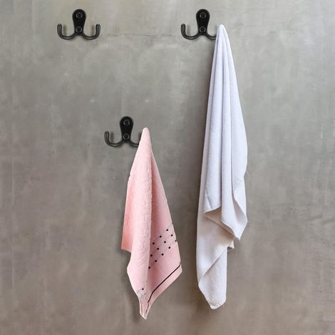 6 Pièces Patère Patere Porte Manteau Mural, Crochets Doubles Porte Manteau avec Vis pour Mural Salle de Bain Cuisine (1/5)