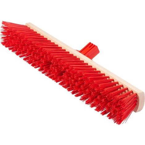 Industrial Street Broom 50 cm, Dense Bristles, Wooden Body, For Terrace, Garden, Garage (1/5)