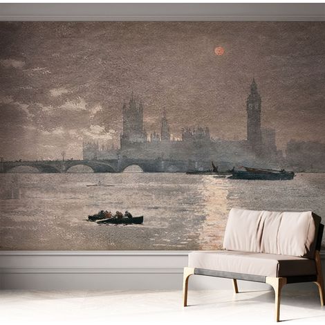 Carta da parati adesiva - lavabile - decorazione murale - per cucina - pellicola decorativa Panorama notturno 312x219 cm (1/5)