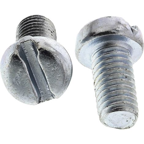 Vis à métaux RS PRO M5 à tête Cylindrique fendue en Acier, 10mm ( Prix pour Sachet de 100 )