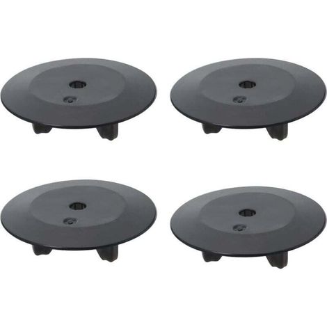 Lot de 4 joints en caoutchouc pour couvercles d'évier (compatibles avec les accessoires de cuisine, noir 55 mm)