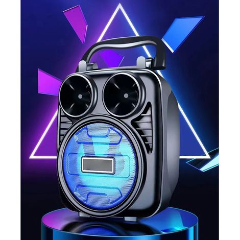 Tragbarer, kabelloser Multifunktions-Bluetooth-Lautsprecher, hohe Leistung und tiefe Bässe, ideal für den Einsatz im Freien, zu Hause und im Auto (JHW-1182, blau). (1/5)