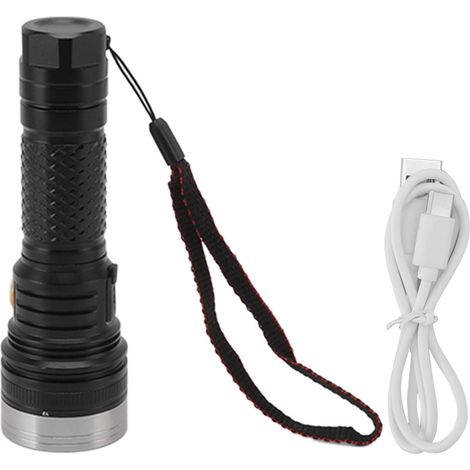 Lampe Torche LED Puissante SST40 Lumière Blanche, 2 Niveaux de Luminosité, Imperméable, Portable pour Extérieur et Aventure (1/5)