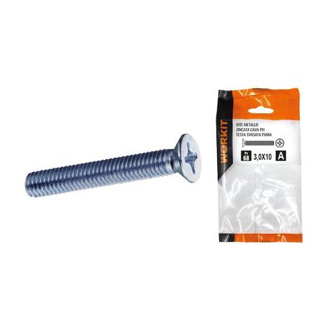 VITE METALLO TSP ZINCATA SELF WORKIT - CLASSE 4.8 CAVA PH FIL INTERO MM 4X35 CF=PZ 24- 5 confezioni