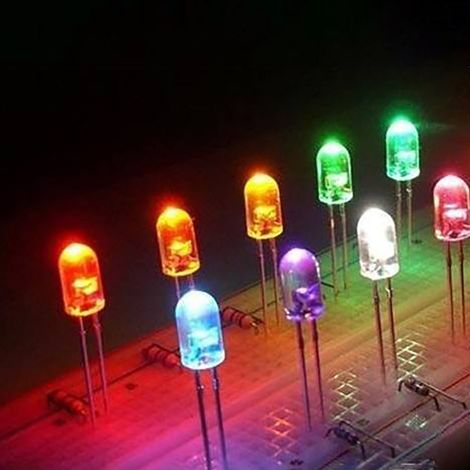 500 LED-Diodenlichter, 5 Farben, 5 mm LEDs, LED-Sortiment, verstreute runde Glühbirnen (1/5)