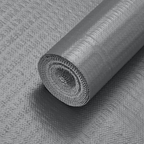 Revêtement de tiroir et d'étagère pour armoires de cuisine, 45 cm x 600 cm, antidérapant, imperméable, tapis non adhésif, facile à couper, pour comptoir, meuble-lavabo, gris (1/5)