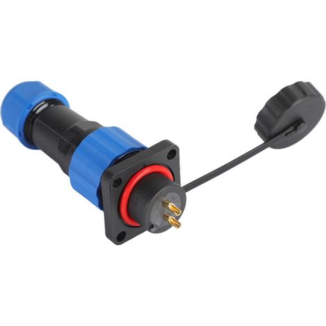Connecteur aviation carré étanche IP68 prise et socle industriels SP16 2 broches 380V 10A soudure cuivre doré PA66 (1/5)