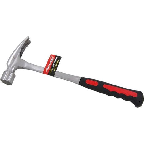 Neilsen 24oz Claw Hammer Tpr Handle Soft Grip Fully Forged Hardened Steel Head