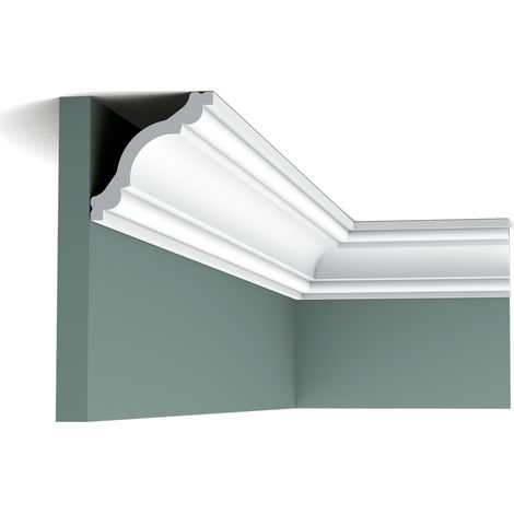 Orac – Corniche classique CX123 – Moulure élégante pour transition mur-plafond – L200 x H8 x L8 cm – Peinture recommandée pour protection UV (1/7)