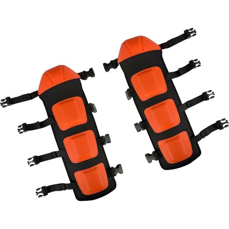 Espinilleras de 53 x 28 cm para cortar césped, desbrozar y limpiar. Acolchado protector. (1/5)