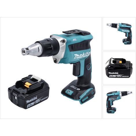 Makita DFS 452 M1 Akku Schnellbauschrauber 18 V Brushless + 1x Akku 4,0 Ah - ohne Ladegerät