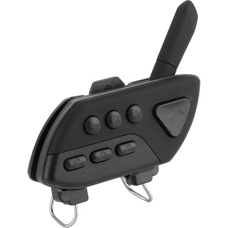 Intercom moto avec casque, équipement de conduite Bluetooth, écouteurs avec réduction de bruit jusqu'à 120 km/h, noir (1/5)