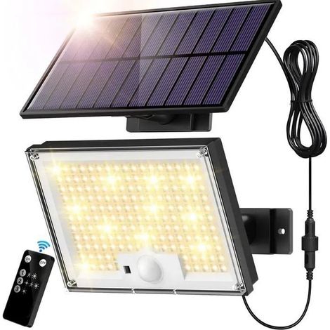 Lampe Solaire Extérieur 172 LED 3 Modes Lumière Solaire Extérieure Détecteur de Mouvement, Lampe Solaire IP65 ( APPLIQUE YYV (1/4)