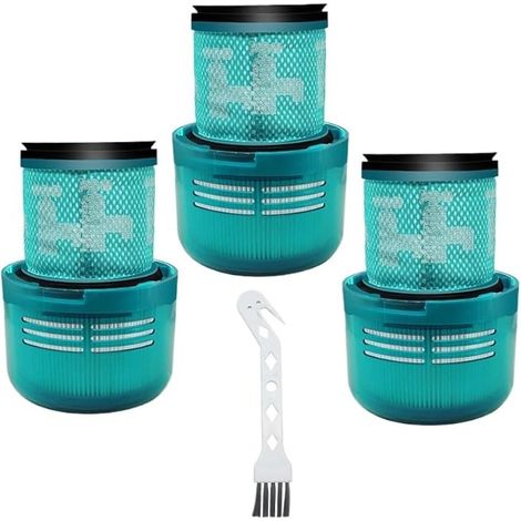 Filtros HEPA para aspiradoras inalámbricas Dyson V15, SV15, V11, Torque Drive, Animal y SV14 – 3 unidades, color verde. (1/4)