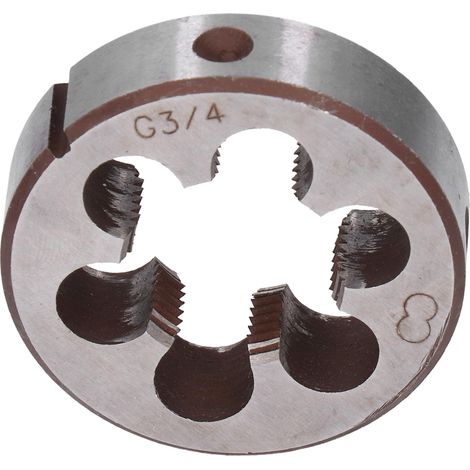 Filière Ronde Cylindrique Filetage Droit G3/4 pour Taraudage, Outil à Main (1/5)