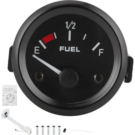 Jauge de niveau de carburant de 5,1 cm avec lumière blanche avec capteur à flotteur universel pour véhicules à essence 12 V. (1/5)