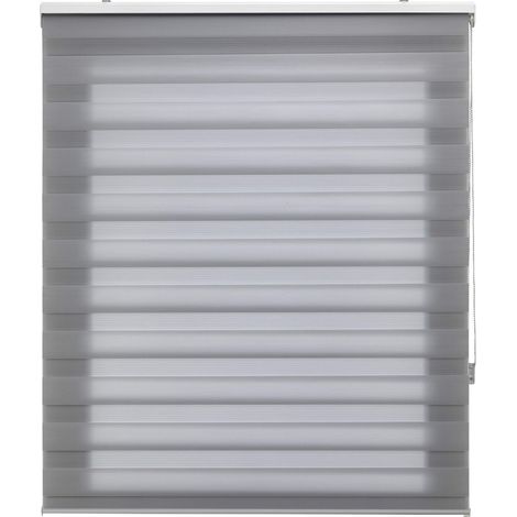 Blindecor Tende avvolgibili su misura notte e giorno - Colore grigio, tenda da 115 x 250 cm (larghezza x altezza). Dimensioni del tessuto 112 x 245 cm. Tende notte e giorno (1/4)