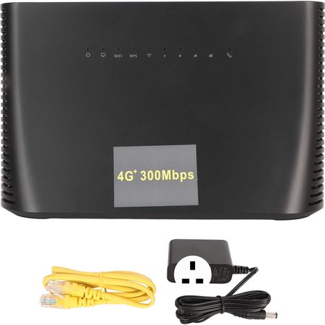 Routeur 4G LTE CAT4 300Mbps sans fil, avec ports WAN/LAN, prise UK 110-240V, pour maison, hôtel, bureau (modèle portable WiFi). (1/5)