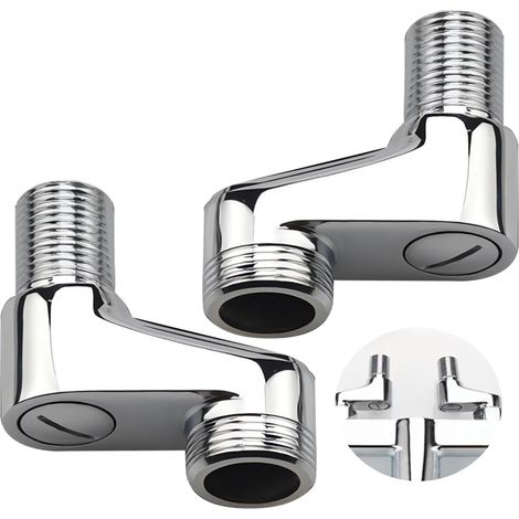 2er Set S-Fitting Adapter 3/4" AG x 1/2" AG Versatz 40 mm Messing, Exzenterverschraubung 3/4" x 1/2" für Wandarmaturen (1/5)