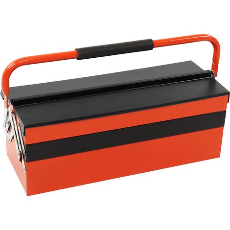 Boîte à outils pliable et multifonctionnelle à 3 niveaux, grande capacité, portable, idéale pour le garage. (1/5)