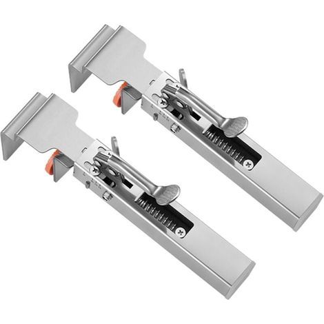 Pince De Fixation De Tiroir Réglable En Acier Inoxydable Gabarit D'Installation Pour Armoire Et Facade 2 Pièces (1/4)