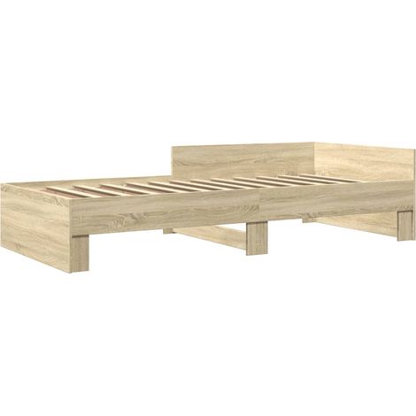 Estructura de cama sin colchón madera roble Sonoma 90x190 cm vidaXL (1/4)