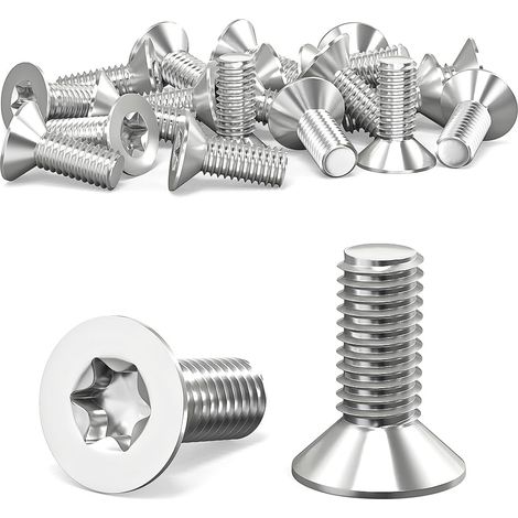 Lot de 20 vis à tête fraisée M4 x 10 mm - Vis Torx A2 V2A (1/5)