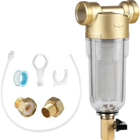 1 Filtre à Sédiments, Laiton, Acier Inoxydable 316L, Transparent, Pour Tuyau Puits 3/4" (1/5)