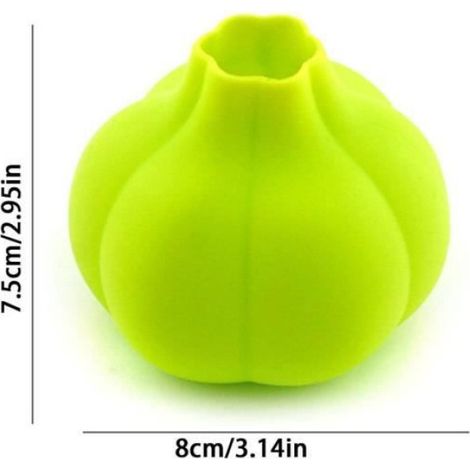Éplucheur d'ail - Vert - Silicone de qualité alimentaire - Pratique - Compatible lave-vaisselle - Souple (1/4)
