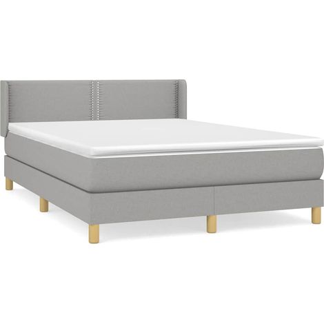 Maison Exclusive - Giroletto a Molle con Materasso Grigio Chiaro 140x200cm Tessuto (1/5)