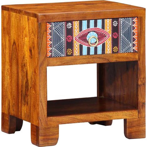 Sideboard Mehrfarbig 40 x 35 x 45 cm Massivholz Akazie