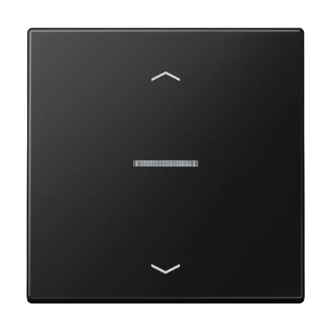 JUNG HOME Pulsador 1 vía, con símbolos de flecha, con guía de luz, Duroplast lacado, Serie LS, negro grafito mate BT LS 17101 P SWM